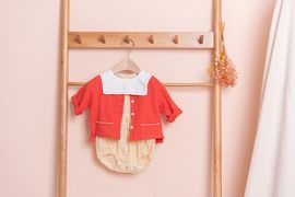 [BEBELOUTE] Bebe Cardigan Jacket (Red), Daily Look, Spring, Fall Fashion for Infant,  Cotton 100% _ Made in KOREA